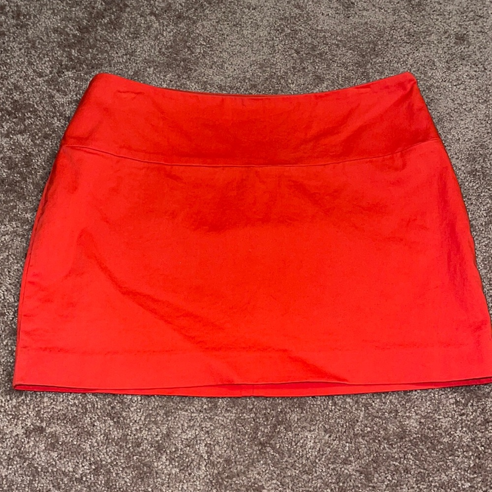 Express side zipped coral skirt
